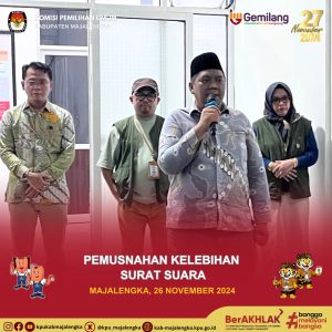 Sehari Jelang Pencoblosan, KPU Majalengka Musnahkan Surat Suara Lebih